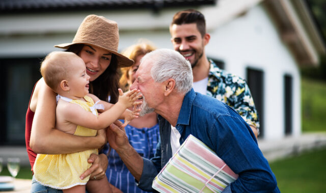 caring for an elderly parent and a child